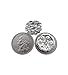 Unisex Round, Africa Nugget Earring Cookie Earring Surgical Steel Post Stud Earring (0.75, Silver/Stone Stud Nugget)