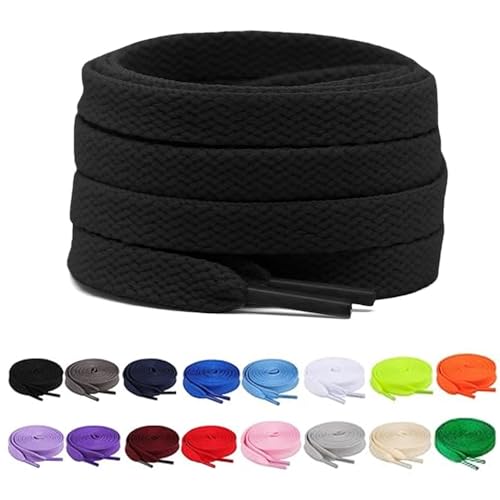 [Ezfishoom] CR tbgV[[X 2(4{) 8mm CЂ R Iׂ钷100 120 140 160cm shoelaces n CЂ  Xj[J[ ^C X|[c Y fB[X (ubN, 100 