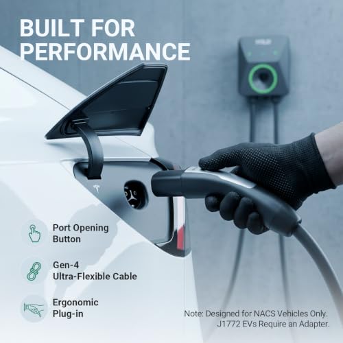 Image of Level 2 EV Charger for Tesla, 48Amp /11.5KW /240V, UL /ETL /Energy Star | Wall Charger Supports Power Sharing & Dynamic Load Balancing, Temp Sensors, WiFi Smart APP, Scheduled Charging, Hardwired