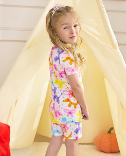 babee Reshinee Toddler Girls Summer Short Sleeve Pajamas Kids Pjs 8Y Unicorn Mermaid 2pcs — view 6