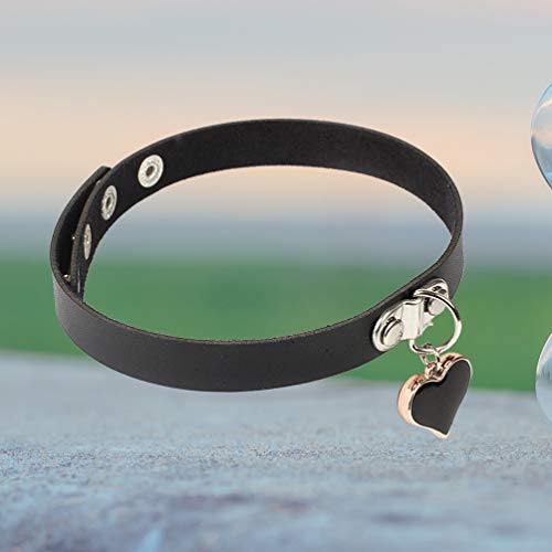 HEALLILY Colar de Couro Colar Ajustável Elegante Feminino Clavícula de Ligação Em Forma de Coração G
