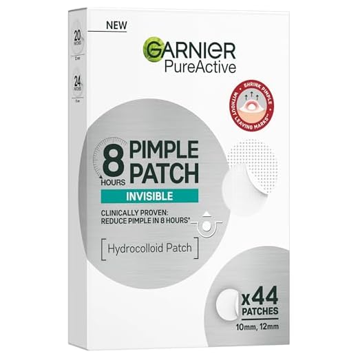 Garnier Pure Active Pimple Patches Formato XL- Parches Invisibles. Tecnología Hidrocoloide, reduce visiblemente los granitos en 8 horas, dos Tamaños x 44 unidades