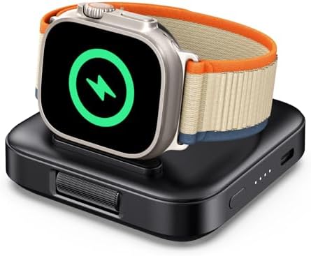 SwanScout 303A Apple Watch対応ポータブル充電器 1800mAhバッテリー アップルウォッチ用磁気充電スタンド モバイルバッテリー apple watch全機種対応 Ultra 2/1、Series 9/SE/8/7/6/5