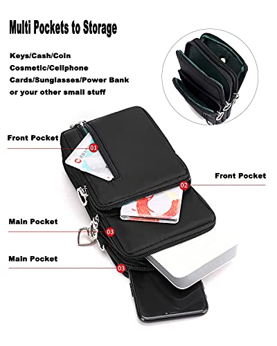 Cellphone Purse Women Crossbody Phone Bag Zipper Waterproof Nylon Wallet Ladies Shoulder Bag Wristlet Handbag4