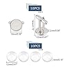 UNICRAFTALE 5 Pairs 12mm 304 Stainless Steel Cuff Button Cabochon Cufflink for Men Flat Round Cuff Button Tray Bezel Cufflink Blanks with Transparent Glass Cabochons Cufflink for Apparel Accessories #2