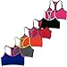 Women's 6 Pack Mesh Out Thin Straps Athletic Sports Bras Bralettes O/S Mixed