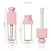 COSIDEA 18PCS Empty 8ML Square clear Lip Gloss Tube Silver big doe foot wand lipgloss tubes for Lip oil tint bottles container… (Pink)