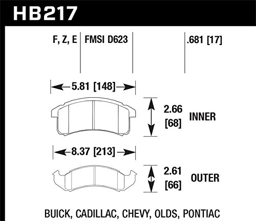Image of Hawk Performance HB217E.681 Blue 9012 Motorsport Brake Pads