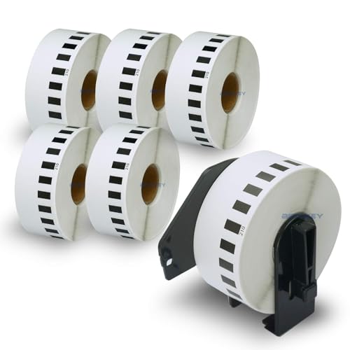 Rouleau continu DK-22210 thermique de 29mm avec fixateur réutilisable