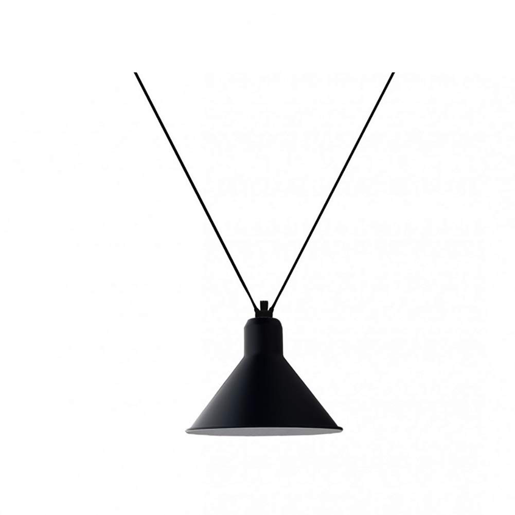 Abinlina Minimalist Industrial Chandelier Pendant Light for High Ceilings - Elegant Vintage Lighting for Dining Room, Kitchen, and Living Room(Black,1)