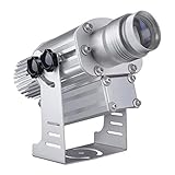 WUZHENG 50W LED GOBO-Projektor-Licht Gobos Logo-Projektor-Lampe Für Shop Hochzeit Weihnachten Restaurant Event-Werbeschilder,Silber,Outdoor