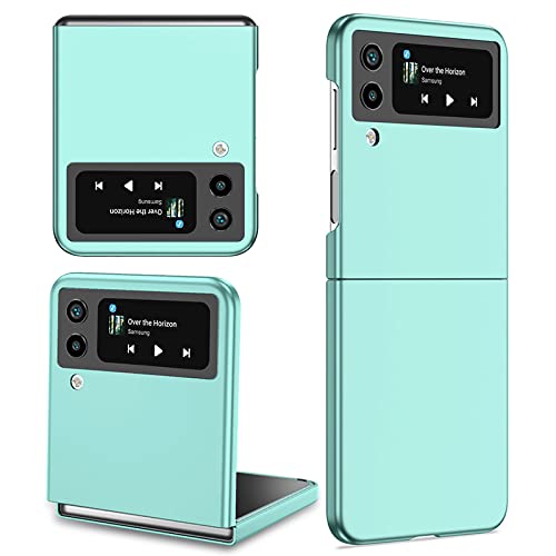 Coque Samsung Z Flip 4 3 2 ultra mince rigide et antichoc bleu clair