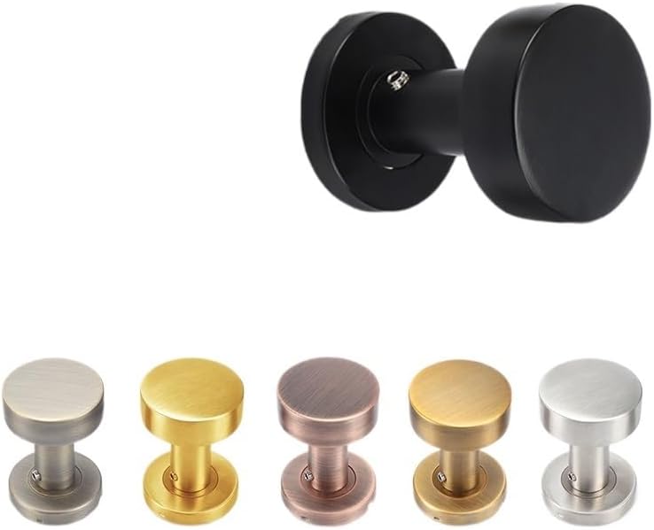 304 Stainless Steel Invisible Door Lock Hidden Single-Side Background Wall Double-Side Handle(5pcs White)