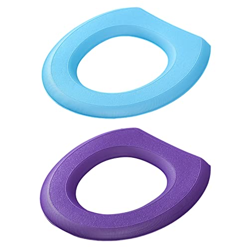 PetPhindU 2 Stück Toiletten Sitzkissen Toilettensitz Abdeckung Toilettenkissen Toilettendeckel Tank Tank Deckung Toilette Sitzkissen Klebriger Toilettensitz O-typ Verdickter wasserdichte Cover