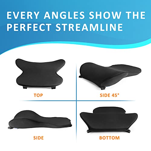 Anzhixiu Thin And Light Back Cushion For Car Both Fit Body Curve And Car Seat Curve - Memory Foam Car Back Support Improve Comfort And Reduce Driving Fatigue - Black #TOP5
