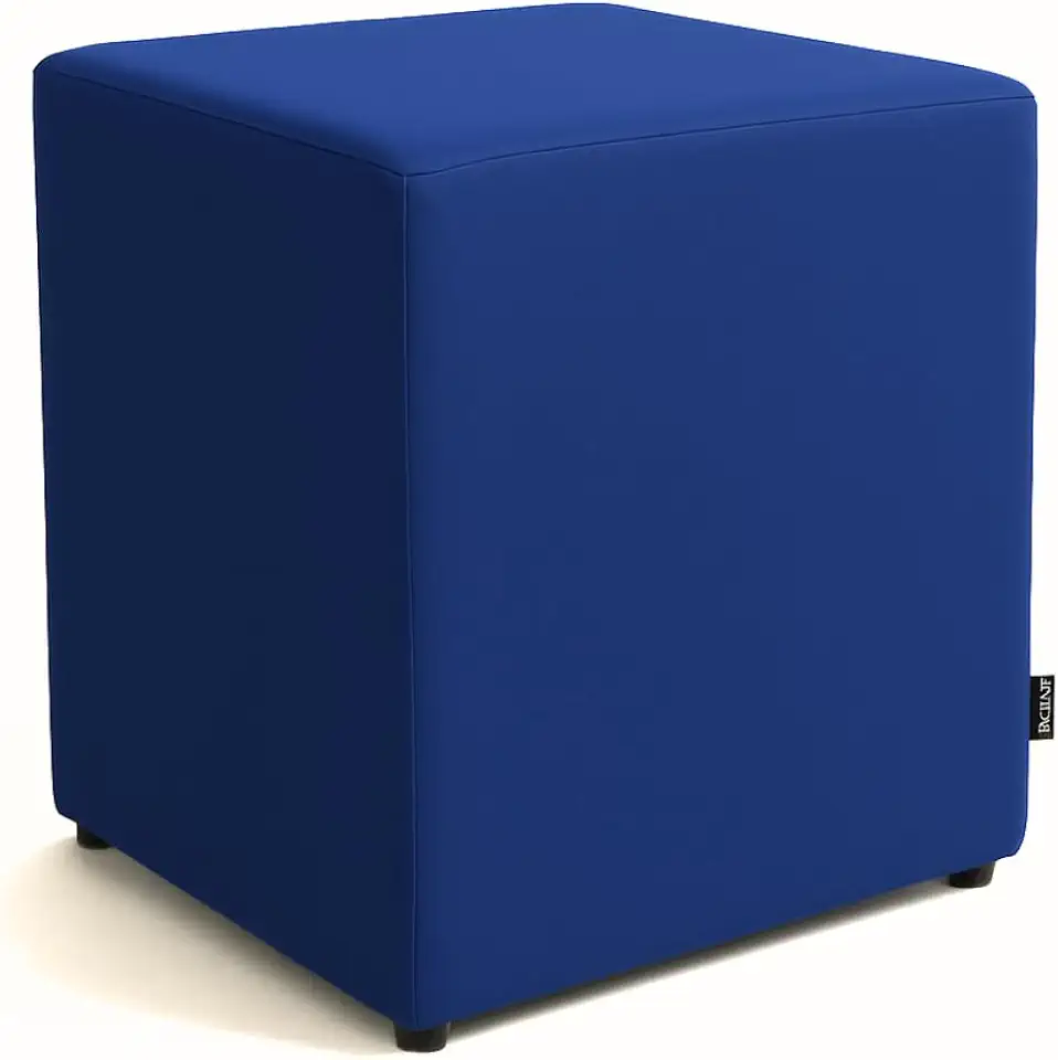 Puff Banqueta Quadrado Cubo Assento Decoração Conforto Eventos Comodidade Sala Quarto (Azul Corino)