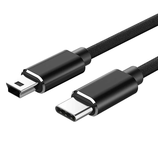 CBUS 10ft USB C to Mini USB Cable, Mini USB to USB C Cable for Camera, GPS, Dash Cam, Game Controller (Black) by CBUS - Image 3
