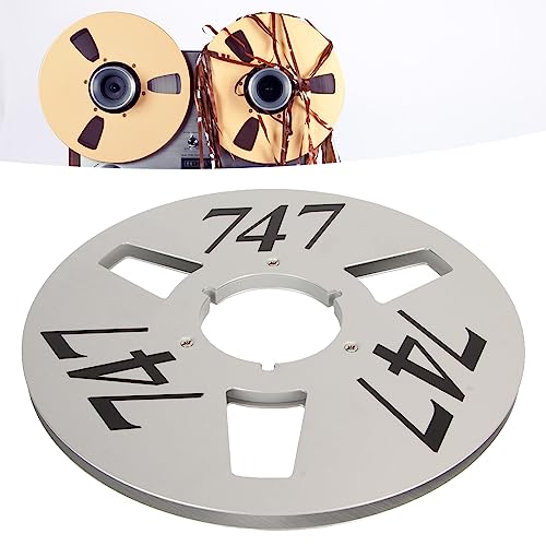 1/4 10 Inch Blank Tape Reel Aluminum Alloy Recording Reel 3 Hole Opening Machine Part For Reel To Reel Tape Recorder (Silver) - Thumbnail 2