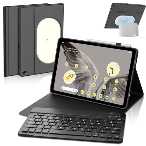 FOGARI Case Keyboard for Google Pixel Tablet 11 inch 2023, Detachable Bluetooth UK Layout Keyboard Cover for Google Pixel 2023, Black