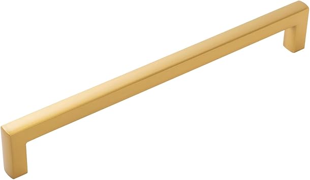Belwith-Keeler Coventry Collection Pull 8-13/16 Inch 224mm Center to Center Brushed Golden Brass Finish
