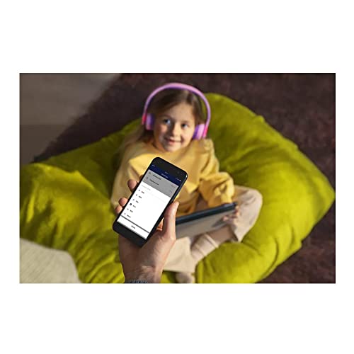 PHILIPS K4206 Kids Wireless On-Ear Headphones, Bluetooth + Cable Connection, 85dB Limit for Safer Hearing, Built-in Mic, 28 Hours Play time, Parental Controls via Headphones, pink by PHILIPS - Used condition - Image 8