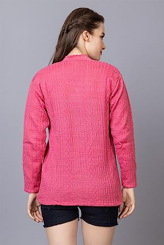 Image of Wear lusso Women Sweater for Winter Woolen Acrylic Full Sleeves V Neck Stylish Design Cardigan Girls /Ladies