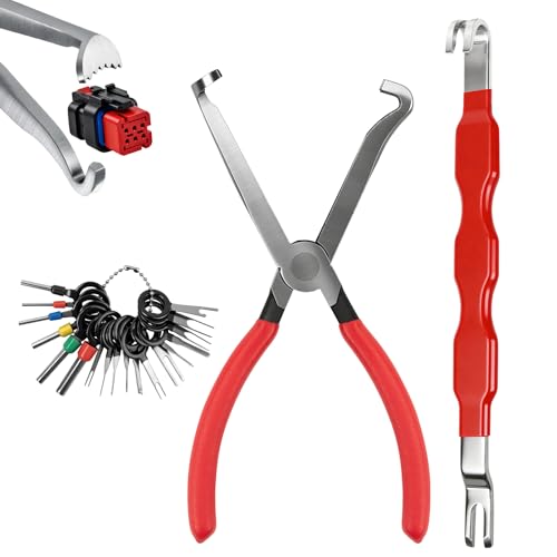 Automotive Tools Electrical Disconnect Pliers & Connector Separator with 18-Piece Terminal Removal Tool Kit for Car Wiring, Battery Terminals and Spark Plug Wires