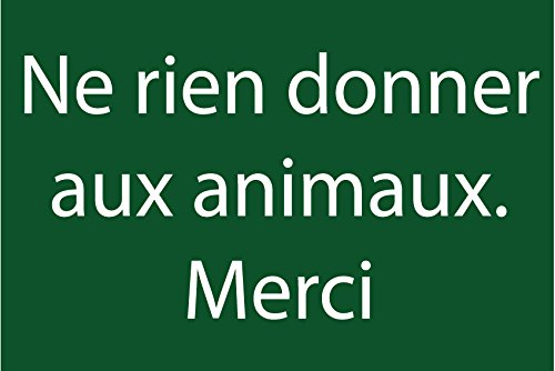 Panneau "Ne rien donner aux animaux. Merci" Cover