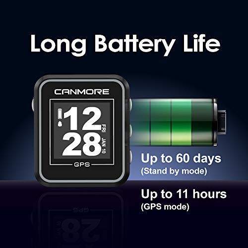 CANMORE H300 Handheld GPS Golf Device, Shot Distance Yardage Measuring, 41,000+ Free Worldwide Preloaded Courses, Golf Accessory for Golfers, Powerful Magnetic Clip for Golf Cart, Black