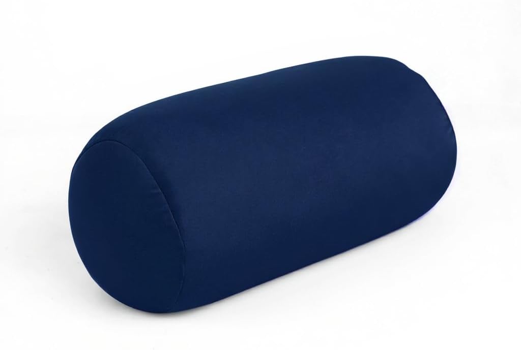 Travel Fanatics Standard Microbead Pillow – 7″x12″ Squishy Neck and Body Support Pillow for Travel, Airplane, Car – Soft and Flexible Comfort for Neck, Back, Legs, and Whole Body – Navy Blue