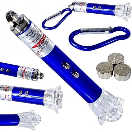 TOPHAVEN 3 in 1 Laser Pointer,Laser Torch with Emergency Hazard LED UV Light and Key Chain Hook,Laser Torch Emergency- Multicolor-image-47