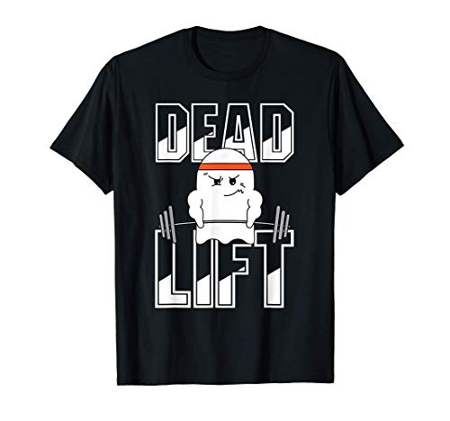 Funny Halloween Lifting Gift Ghost Dead Lift Weights Men Boy Maglietta