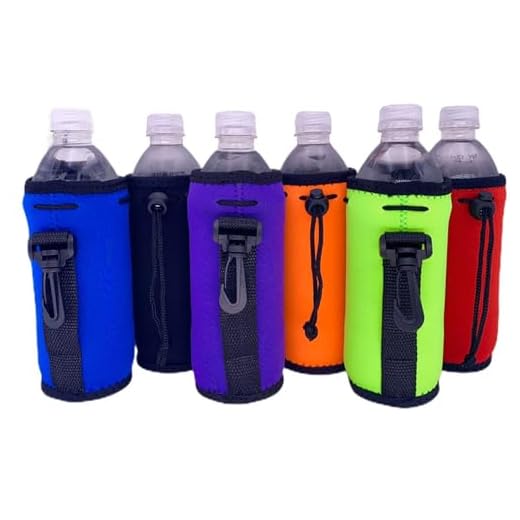 Blank Neoprene Water Bottle Coolie (Variety Color 6 Pack)