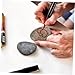 UKCOCO 9pcs Flat Hand-Painted Stones for Crafts Painting Garden Decor and Boys and Girls Art Projects Unique Rocks for All Skill Levels Natural Look for Use
