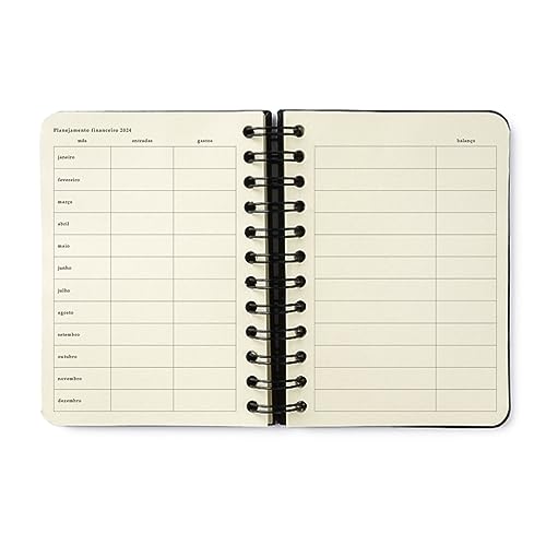 Agenda Planner Wire-O 2024 Pastel Block Sport Diária 11,5X16 Listras, Cicero