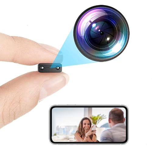 Tangxi Pequeña Cámara WiFi Inalámbrica, Cámaras de Seguridad Espía Ocultas HD 1080P, Mini Cámara para Niñera, Cámara para Mascotas, Perros y Bebés con Visión Nocturna, Detección de