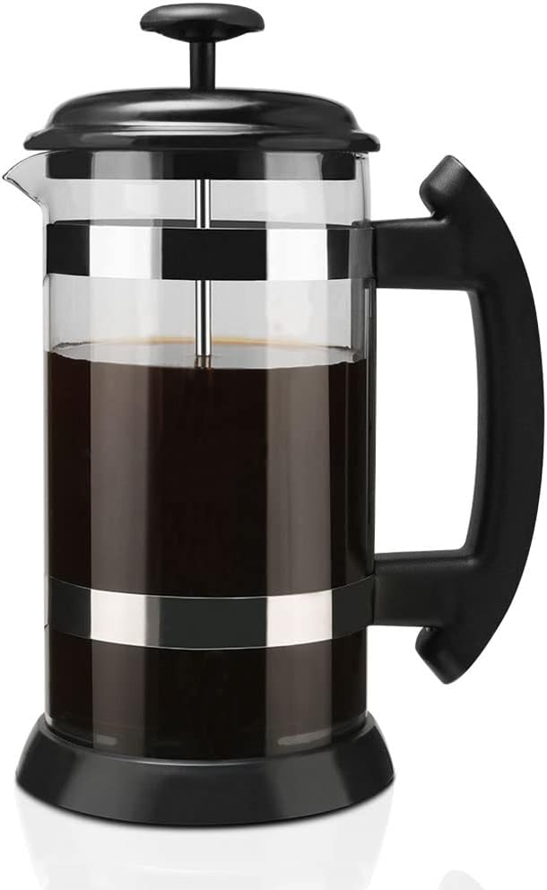 Stainless Steel Glass Teapot French Coffee Tea Percolator Filter Press Plunger Manual Espresso Maker Pot