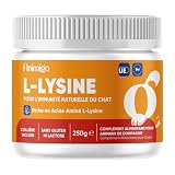 L-Lysine Chat en Poudre 250g – Lysine Chat et Chatons Riche en Acide Aminé à Saupoudrer ou Dissoudre Complément sans Gluten, sans Additifs ni Lactose – Fabriqué en UE – Doseur Inclus