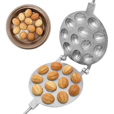 Walnut Cookie Mold Maker 12 - Oreshki Mold Maker - Walnut Cookie Molds - Орешница Russian - Oreshki Maker - Walnut Cookie Maker Oreshek - Nutty Maker - Oreshnitsa Maker - Nut Cookies Maker (12 Nuts) Cover