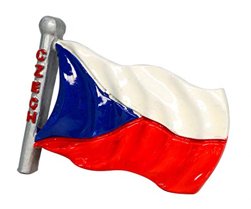zamonji Drapeau de la République Tchèque Pays Drapeaux Internationaux 3D Résine Aimant pour Le Frigo Fridge Magnet Tourist Souvenir Home Decor Cover