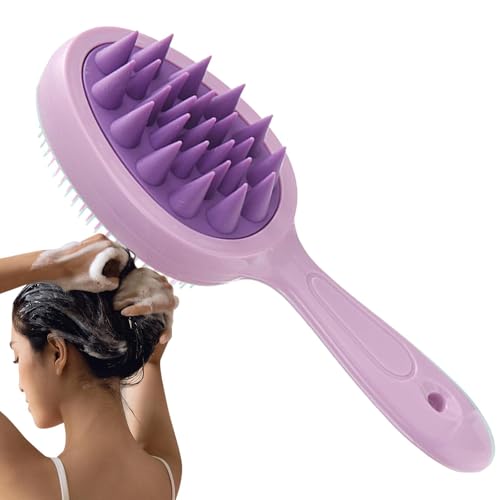 Duschkopf-Massagegerät, Kopfhaut-Shampoo-Bürste mit langem Griff, tragbare Shampoo-Bürste, Haarwaschbürste zum Shampoonieren, Entspannen