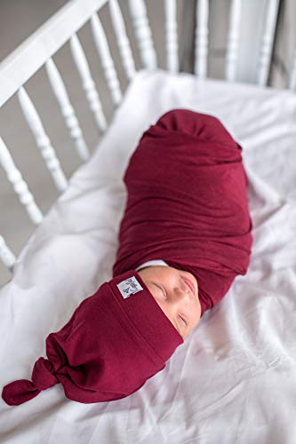 Copper Pearl Baby Beanie Hat Top Knot Stretchy Soft “Ruby #TOP3