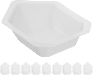 10個 白色プラスチック製の秤量皿 舟形デザインでこぼれ防止と簡単清掃が可能な実験室やキッチン用の再利用可能な精密測定トレー