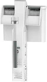 Filtro Aquario Cascata Hang On 5w 500l/h Silencioso com Filtragem Tripla Oil Film Skimmer Filtro para Aquario De Fluxo Ajustável, Adequado para Água Salgada E Água Doce de até 60 Centimeters (220V)