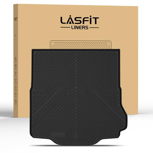 Image of LASFIT Cargo Mat for Dodge Charger Daytona EV 2-Door 2024-2026 | Not Fit Gas or 4-Door Models, All Weather TPE Custom Fit Cargo Trunk Liner Accessories, Black