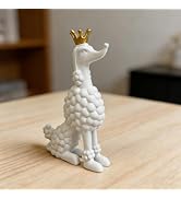 Amazon.com: Gold Crown Poodle Figurine Small Home Decor White