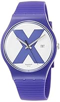 Swatch Unisex Erwachsene Analog Quarz Uhr mit Silikon Armband SUOV401