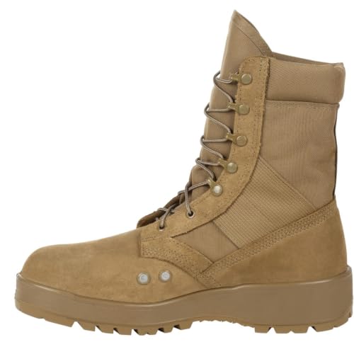ROCKY Entry Level Hot Weather Military Boot, Coyote Brown, Size 10.5(W)