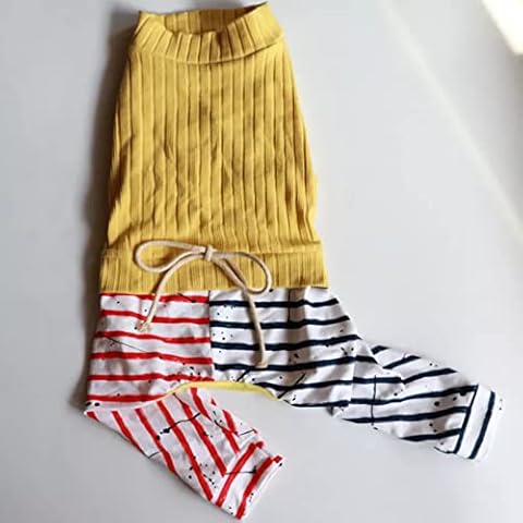 ZNZT Dog Clothes Pet Dog Jumpsuit Thin Long Sleeve Casual Stitching Puppy Clothes Cover