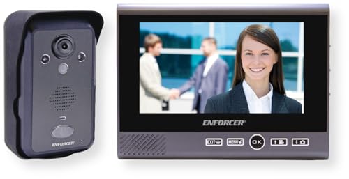 Image of Seco-Larm DP-266-1C7Q Enforcer Wireless Video Door Phone Kit, 7 Inch Color LCD Monitor, 170 Degree Outdoor Camera, Two-Way Intercom, PIR Motion Detection, Night Vision, Gate Unlock